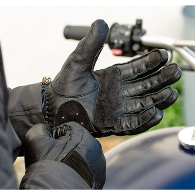 ByCity Detroit Leather Gloves Black