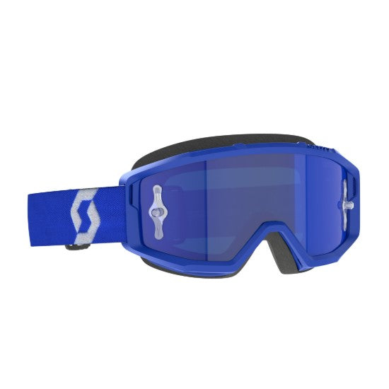 Scott Primal Goggles Blue / White / Blue / Chrome Works  - FREE UK Shipping, FREE 365 Day Returns | Moto Central