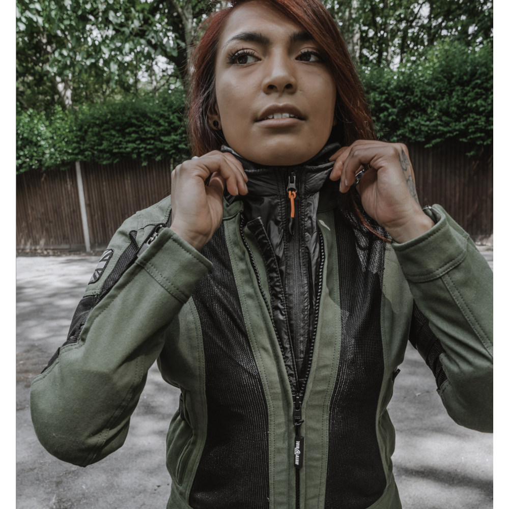 MotoGirl Aura Wind Stop Ladies Jacket Black - FREE UK Shipping, FREE 365 Day Returns | Moto Central