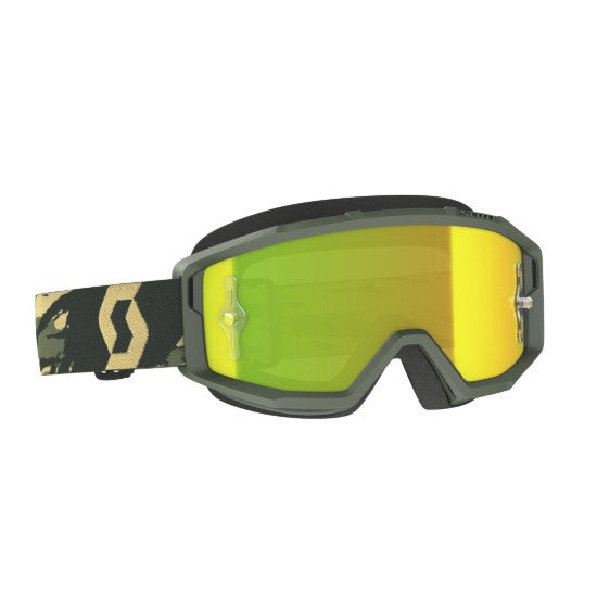 Scott Primal Goggles Camo Kaki / Yellow / Chrome Works  - FREE UK Shipping, FREE 365 Day Returns | Moto Central