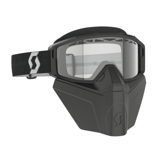 Scott Primal Safari Facemask Goggles Black / White / Clear  - FREE UK Shipping, FREE 365 Day Returns | Moto Central