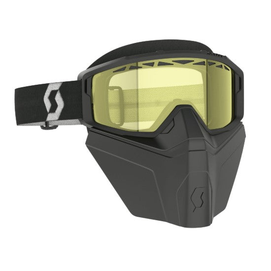 Scott Primal Safari Facemask Goggles Black / White / Yellow  - FREE UK Shipping, FREE 365 Day Returns | Moto Central