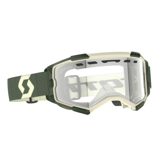 Scott Fury Enduro Goggles Kaki Green / Clear Works  - FREE UK Shipping, FREE 365 Day Returns | Moto Central