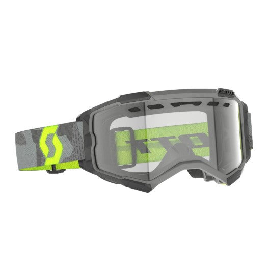 Scott Fury Enduro Goggles Light Grey / Neon Yellow / Clear  - FREE UK Shipping, FREE 365 Day Returns | Moto Central