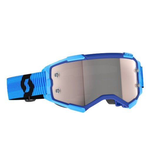 Scott Fury Goggles Blue / Black / Silver / Chrome Works  - FREE UK Shipping, FREE 365 Day Returns | Moto Central