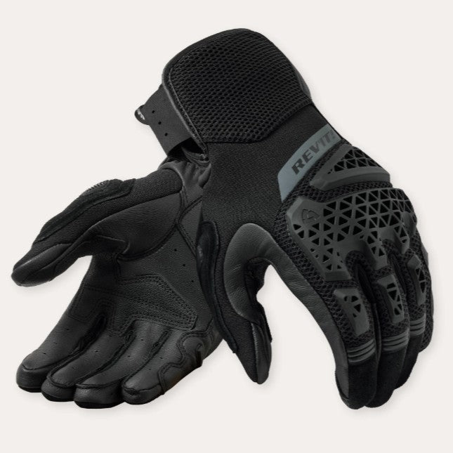 Revit Sand 5 Leather Gloves Black