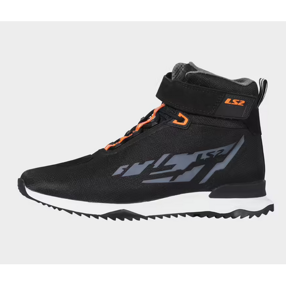 LS2 Acrux Short Boots Black / Hi-Viz Orange - FREE UK Shipping, FREE 365 Day Returns | Moto Central