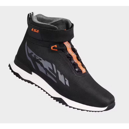 LS2 Acrux Short Boots Black / Hi-Viz Orange - FREE UK Shipping, FREE 365 Day Returns | Moto Central