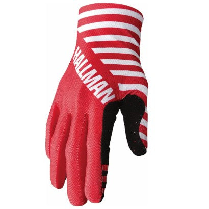 Thor Mainstay Slice Textile Gloves White / Red  - FREE UK Shipping, FREE 365 Day Returns | Moto Central