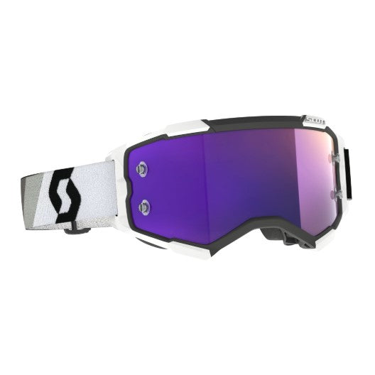 Scott Fury Goggles Premium Black / White / Purple / Chrome Works  - FREE UK Shipping, FREE 365 Day Returns | Moto Central