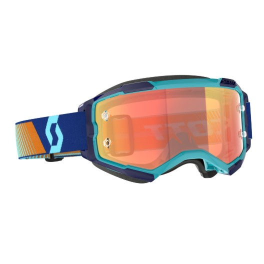 Scott Fury Goggles Royal Blue / Orange / Orange / Chrome Works  - FREE UK Shipping, FREE 365 Day Returns | Moto Central