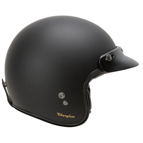 Garibaldi G02X Vintage Open Face Helmet Matt Black