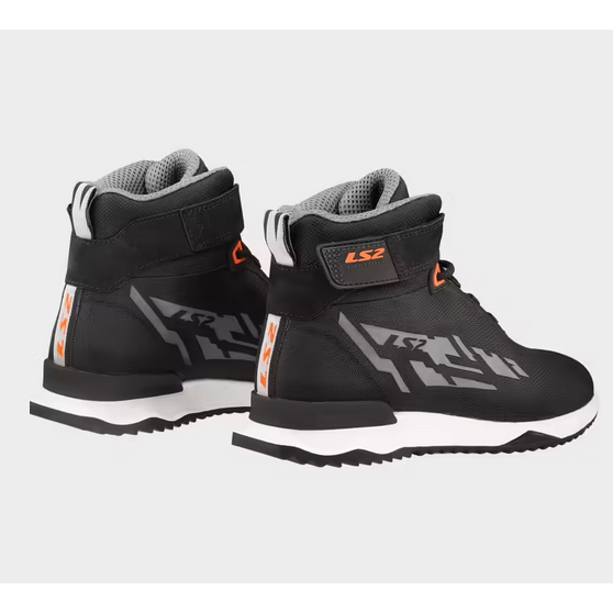 LS2 Acrux Short Boots Black / Hi-Viz Orange - FREE UK Shipping, FREE 365 Day Returns | Moto Central