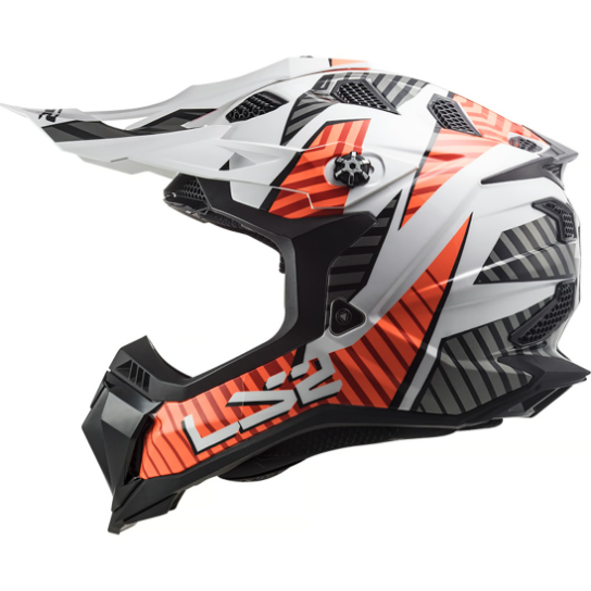 LS2 MX700 Subverter Evo Astro Motocross Helmet White / Orange