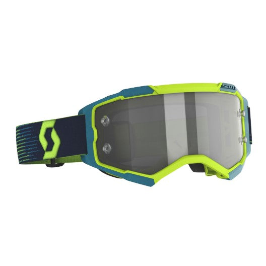 Scott Fury LS Goggles Neon Yellow / Blue / Light Sensitive Grey Works  - FREE UK Shipping, FREE 365 Day Returns | Moto Central