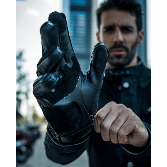 ByCity Cafe 3 Leather Gloves Black