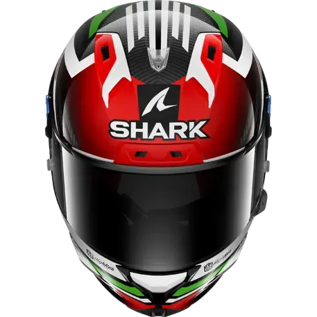 Shark Aeron-GP FIM Full Face Helmet Firstlap Carbon / Red / Green / White - FREE UK Shipping, FREE 365 Day Returns | Moto Central