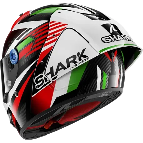 Shark Aeron-GP FIM Full Face Helmet Firstlap Carbon / Red / Green / White - FREE UK Shipping, FREE 365 Day Returns | Moto Central