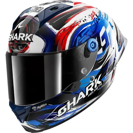 Shark Aeron-GP FIM Full Face Helmet Racing Zarco White / Black / Blue - FREE UK Shipping, FREE 365 Day Returns | Moto Central