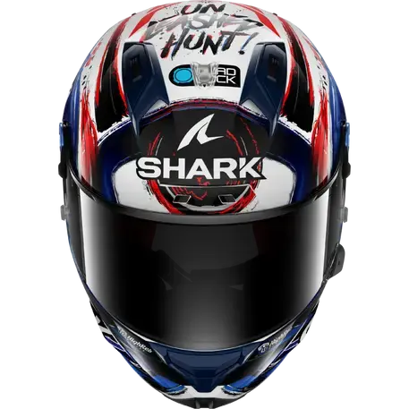 Shark Aeron-GP FIM Full Face Helmet Racing Zarco White / Black / Blue - FREE UK Shipping, FREE 365 Day Returns | Moto Central