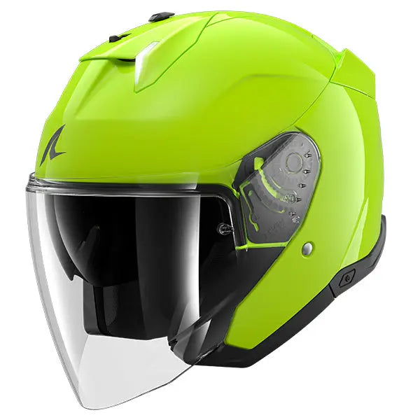 Shark Skwal i3 Jet Blank Fluo Yellow - FREE UK Shipping, FREE 365 Day Returns | Moto Central