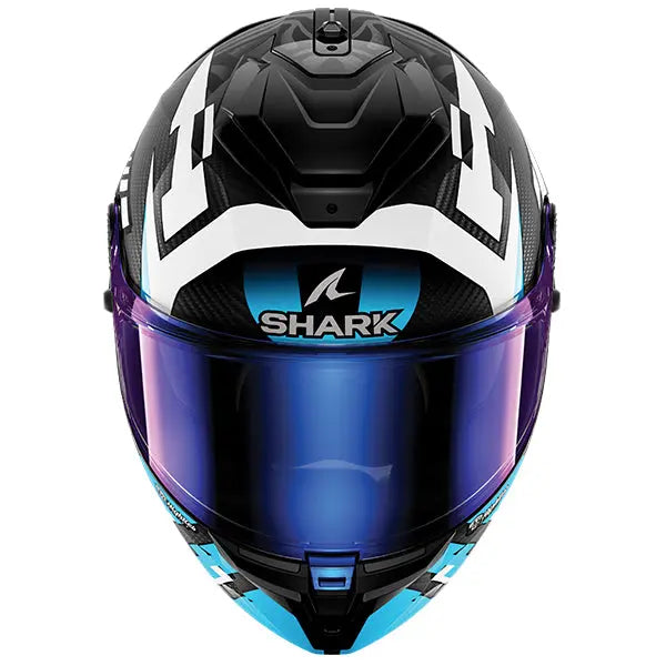 Shark Spartan GT PRO Carbon Zarco Carbon / White / Blue - FREE UK Shipping, FREE 365 Day Returns | Moto Central