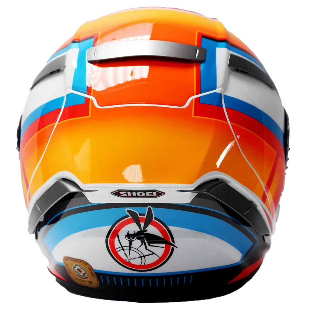 Shoei Aero Edge Spoiler For X Spirit 3 Deangelis Orange Helmet FREE UK Delivery, FREE 365 Day Returns | Moto Direct