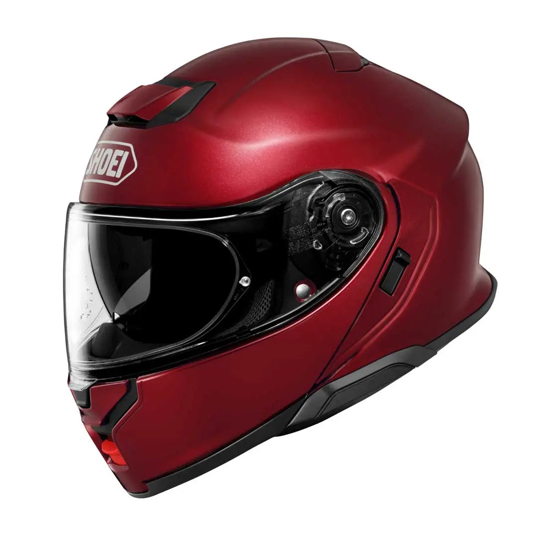 Shoei Neotec 3 Plain Garnet Metallic Red FREE UK Delivery, FREE 365 Day Returns | Moto Central