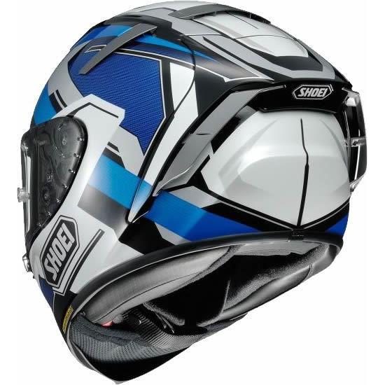 Shoei X Spirit 3 Brink TC-2 Full Face Helmet White / Blue / Black - FREE UK Shipping, FREE 365 Day Returns | Moto Central