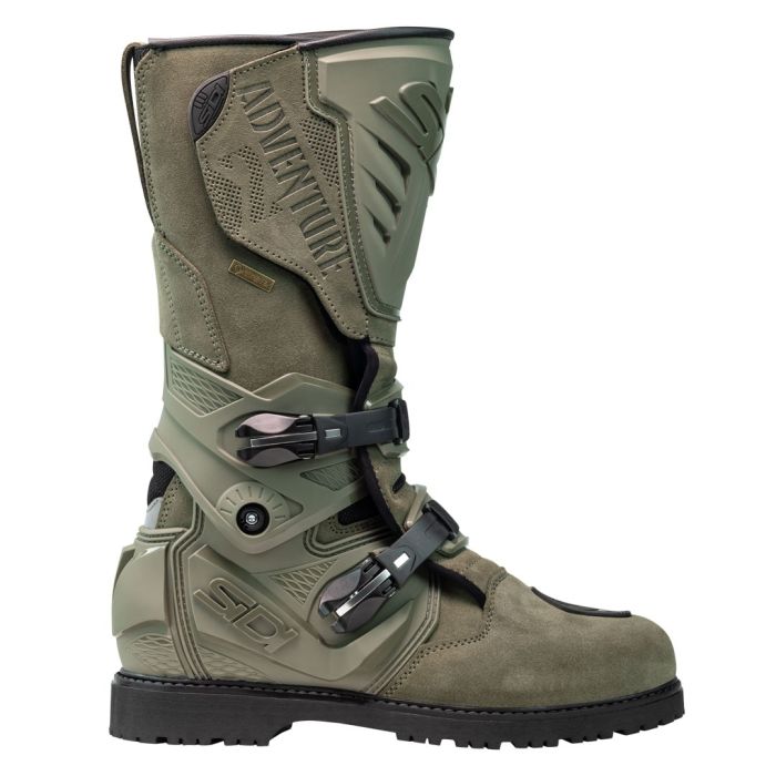 Sidi Adventure 2 Gore-Tex CE Boots Military Green  - FREE UK Shipping, FREE 365 Day Returns | Moto Central