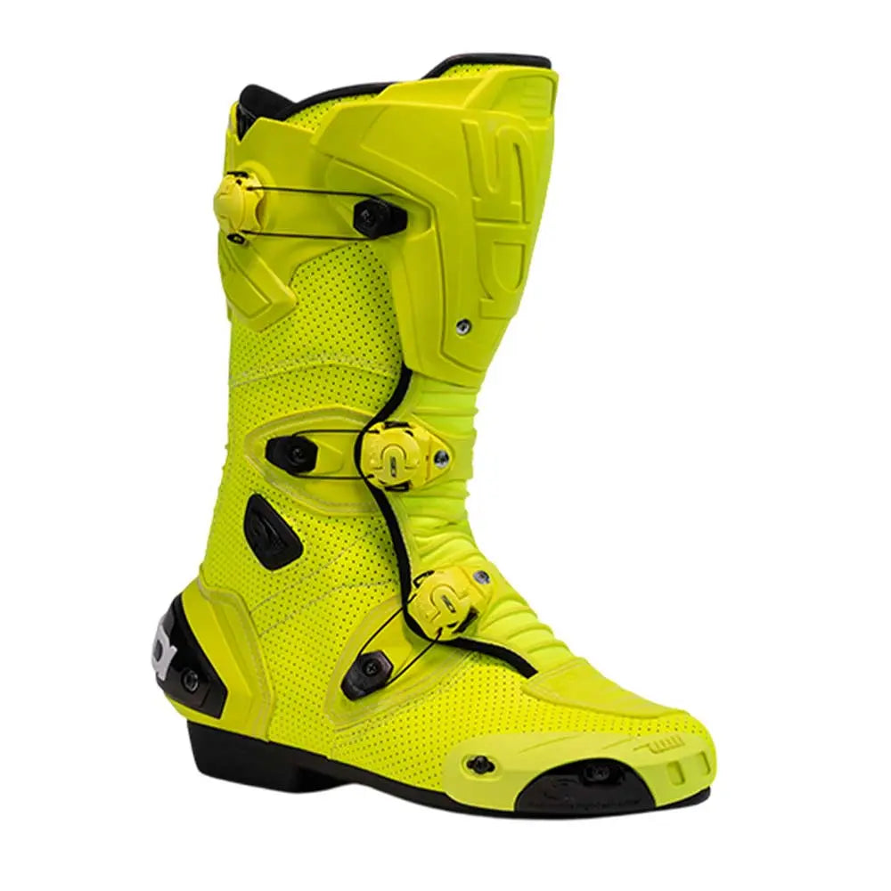 Sidi Mag 1 Air CE Boots Fluo Yellow FREE UK Delivery, FREE 365 Day Returns | Moto Central