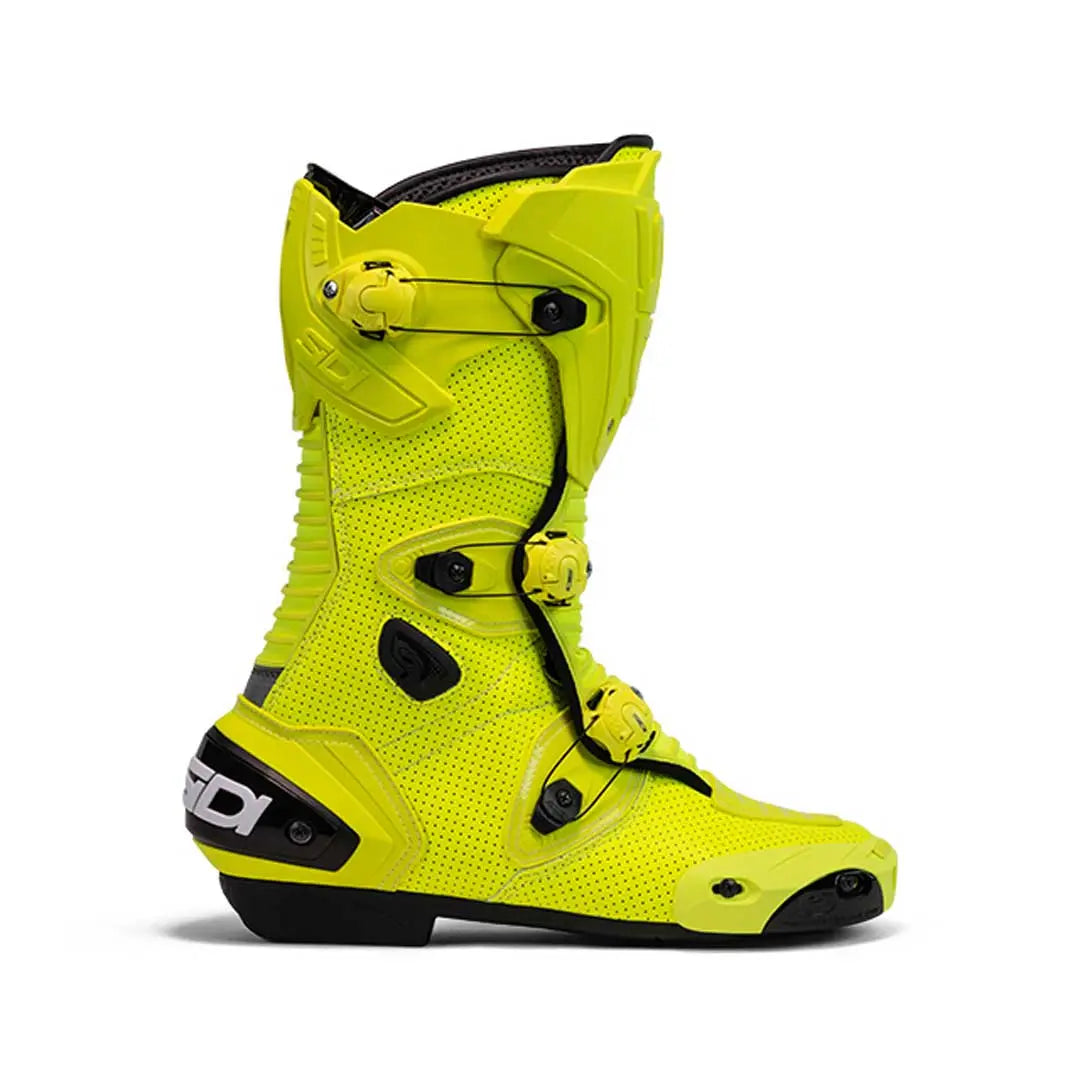 Sidi Mag 1 Air CE Boots Fluo Yellow FREE UK Delivery, FREE 365 Day Returns | Moto Central