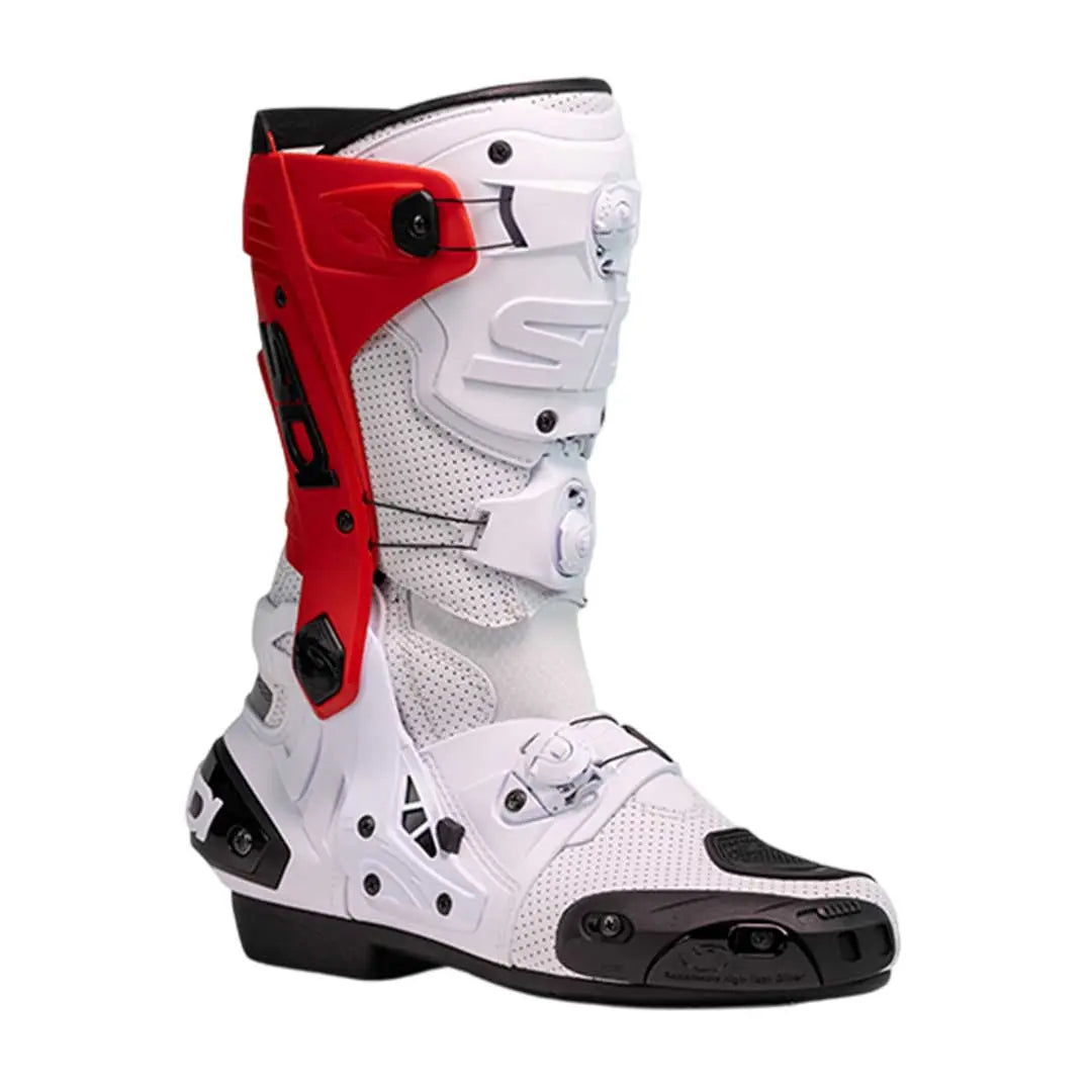 Sidi Rex Air CE Boots White / Red FREE UK Delivery, FREE 365 Day Returns | Moto Central