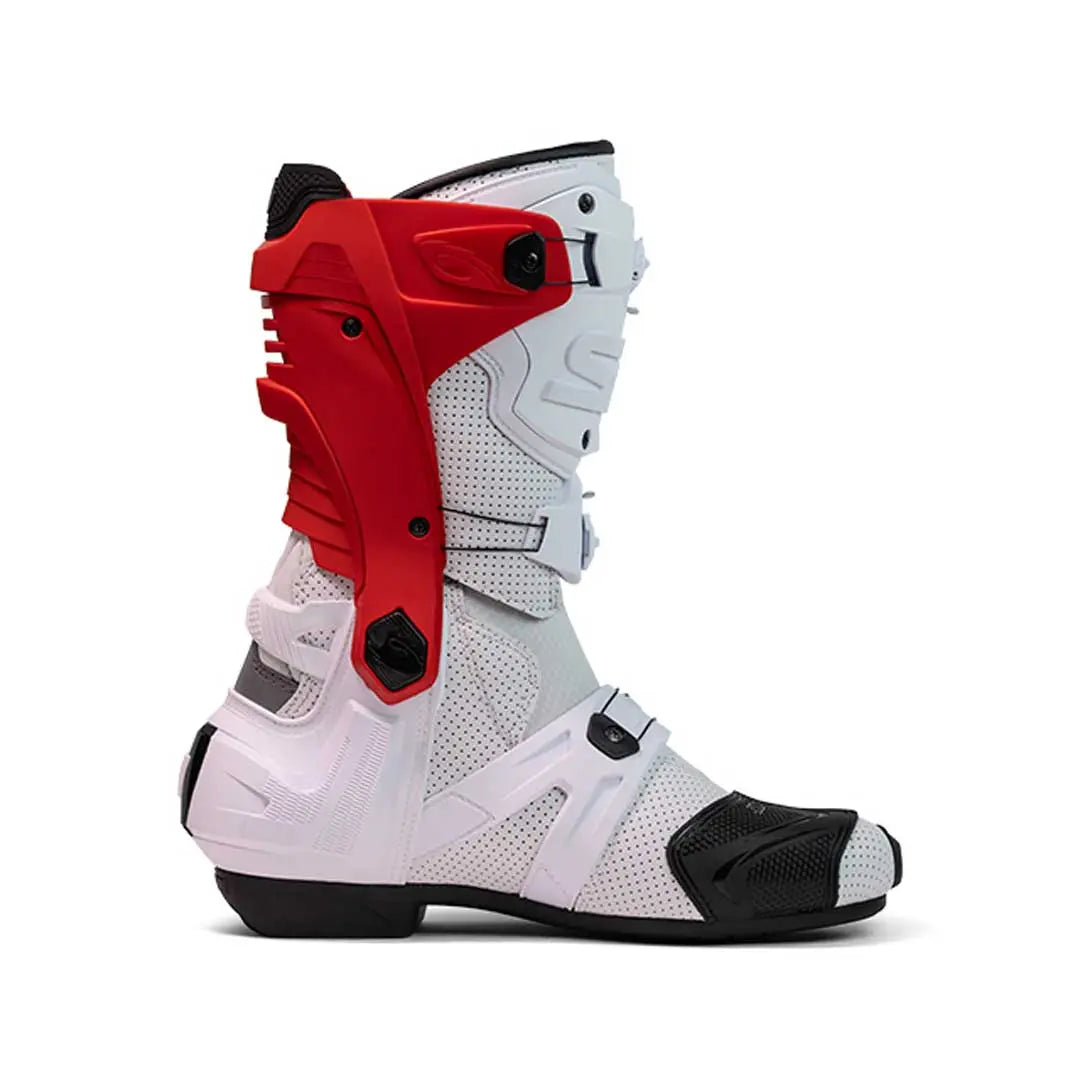 Sidi Rex Air CE Boots White / Red FREE UK Delivery, FREE 365 Day Returns | Moto Central