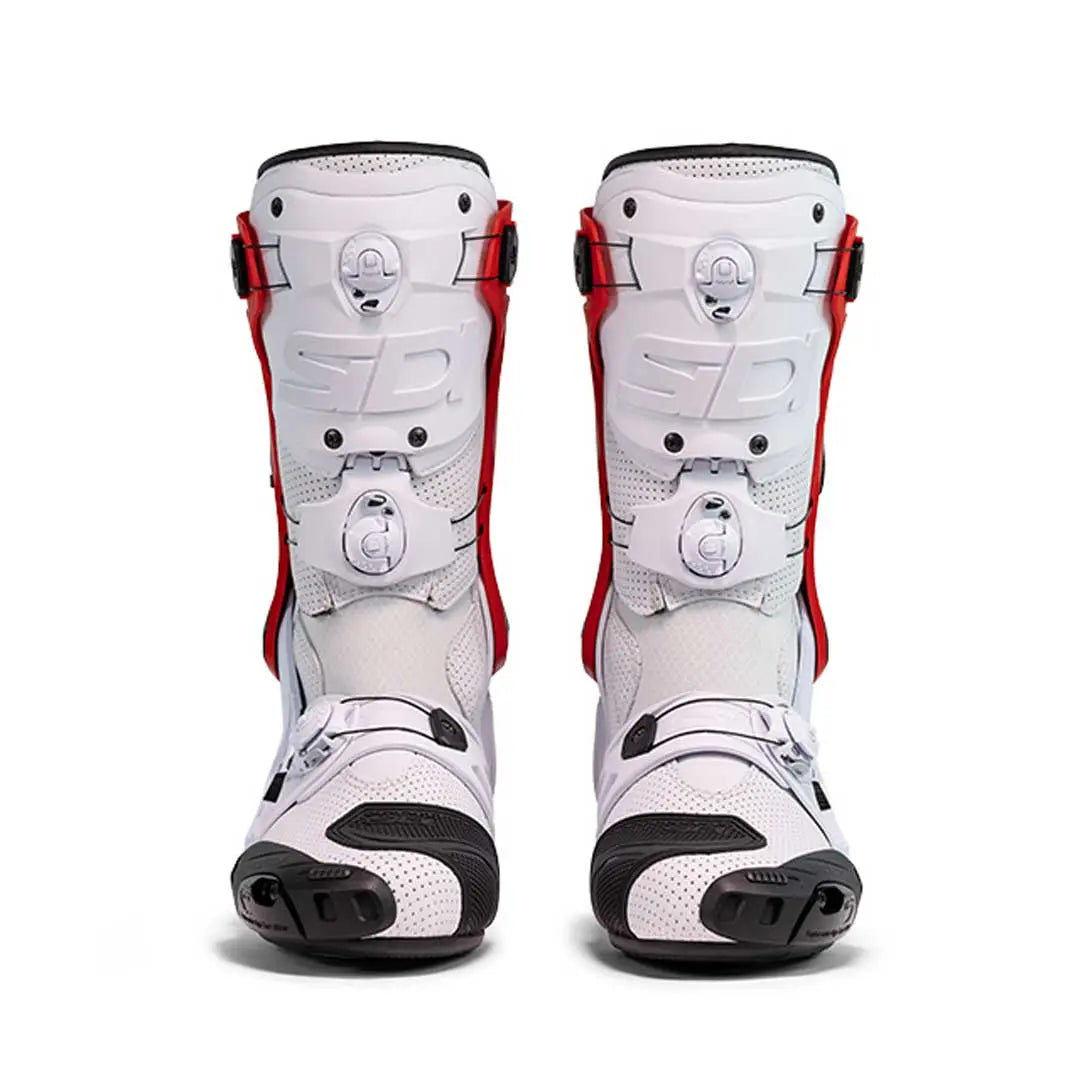 Sidi Rex Air CE Boots White / Red FREE UK Delivery, FREE 365 Day Returns | Moto Central