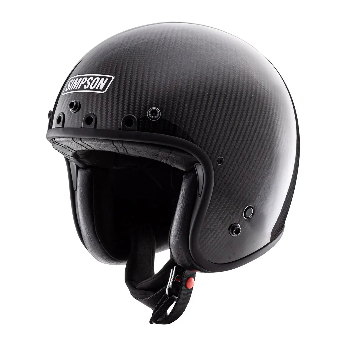 Simpson Chopper ECE 22.06 Open Face Helmet Carbon - FREE UK Shipping, FREE 365 Day Returns | Moto Central