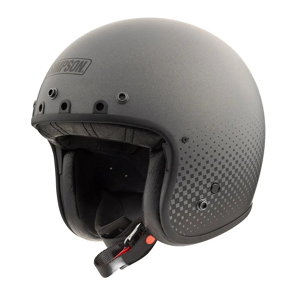 Simpson Chopper ECE 22.06 Open Face Helmet Raster Grey / Black - FREE UK Shipping, FREE 365 Day Returns | Moto Central