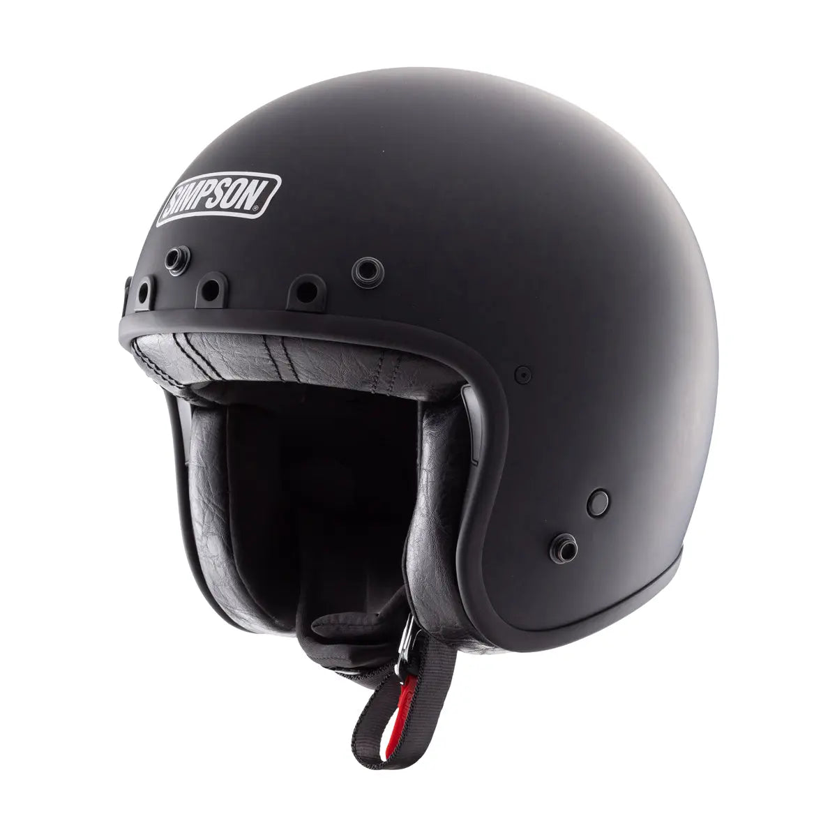 Simpson Chopper ECE 22.06 Open Face Helmet Solid Matt Black - FREE UK Shipping, FREE 365 Day Returns | Moto Central