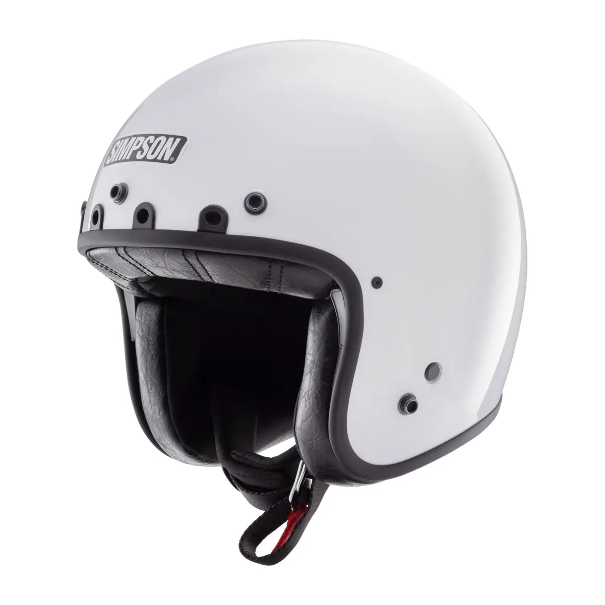 Simpson Chopper ECE 22.06 Open Face Helmet Solid White - FREE UK Shipping, FREE 365 Day Returns | Moto Central