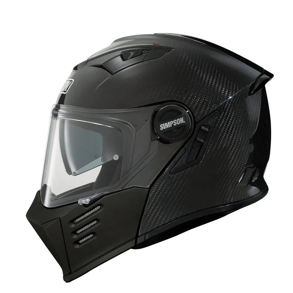 Simpson Darksome ECE 22.06 Flip Up Helmet Carbon / Matt Black - FREE UK Shipping, FREE 365 Day Returns | Moto Central