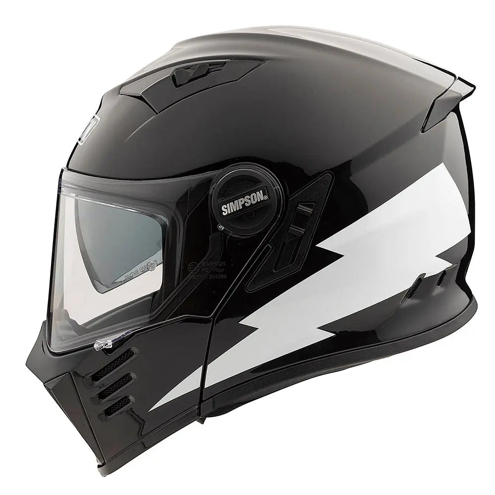 Simpson Darksome ECE 22.06 Flip Up Helmet Hellfire - FREE UK Shipping, FREE 365 Day Returns | Moto Central