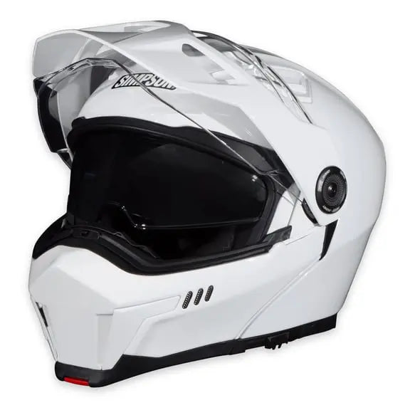 Simpson Journey Adventure Helmet Solid White - FREE UK Shipping, FREE 365 Day Returns | Moto Central