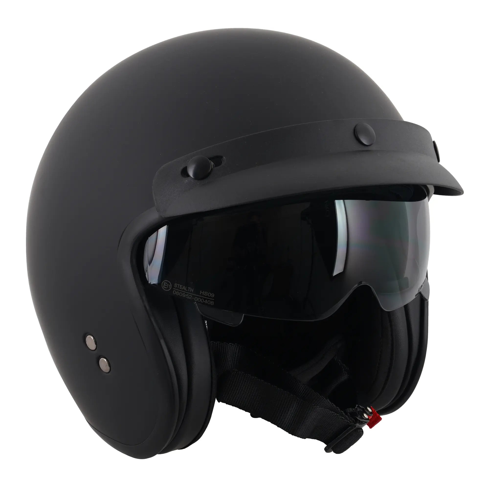 Stealth Jet With Peak Matt Black FREE UK Delivery, FREE 365 Day Returns | Moto Central