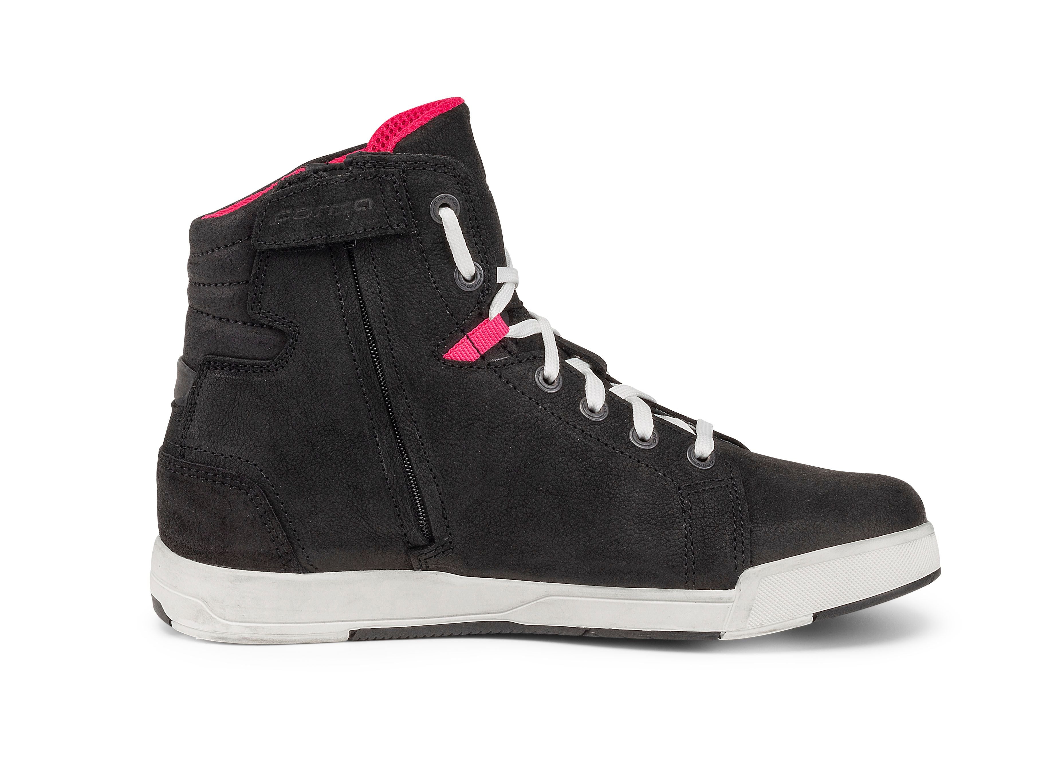 Forma Swift x Fit Dry Ladies Short Boots Black / White - FREE UK Shipping, FREE 365 Day Returns | Moto Central