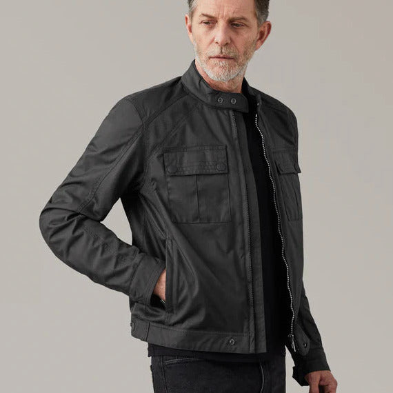 Belstaff Temple Technical Nylon Textile Jacket Black - FREE UK Shipping, FREE 365 Day Returns | Moto Central