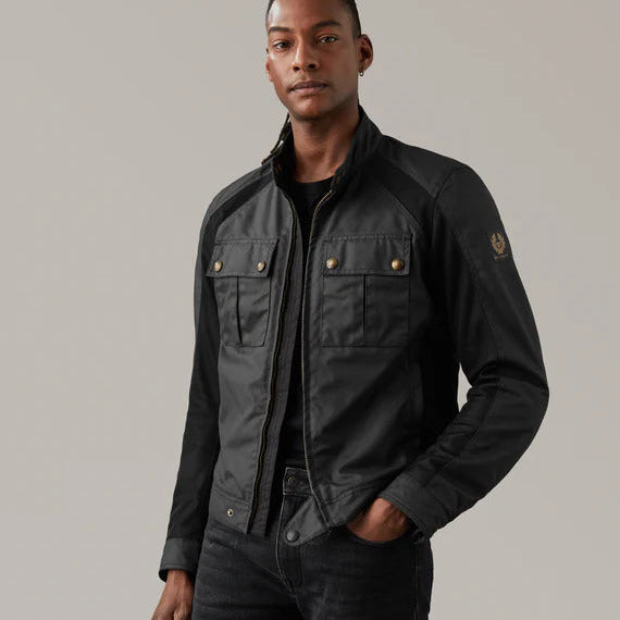 Belstaff Temple Technical Waxed Cotton Jacket Black