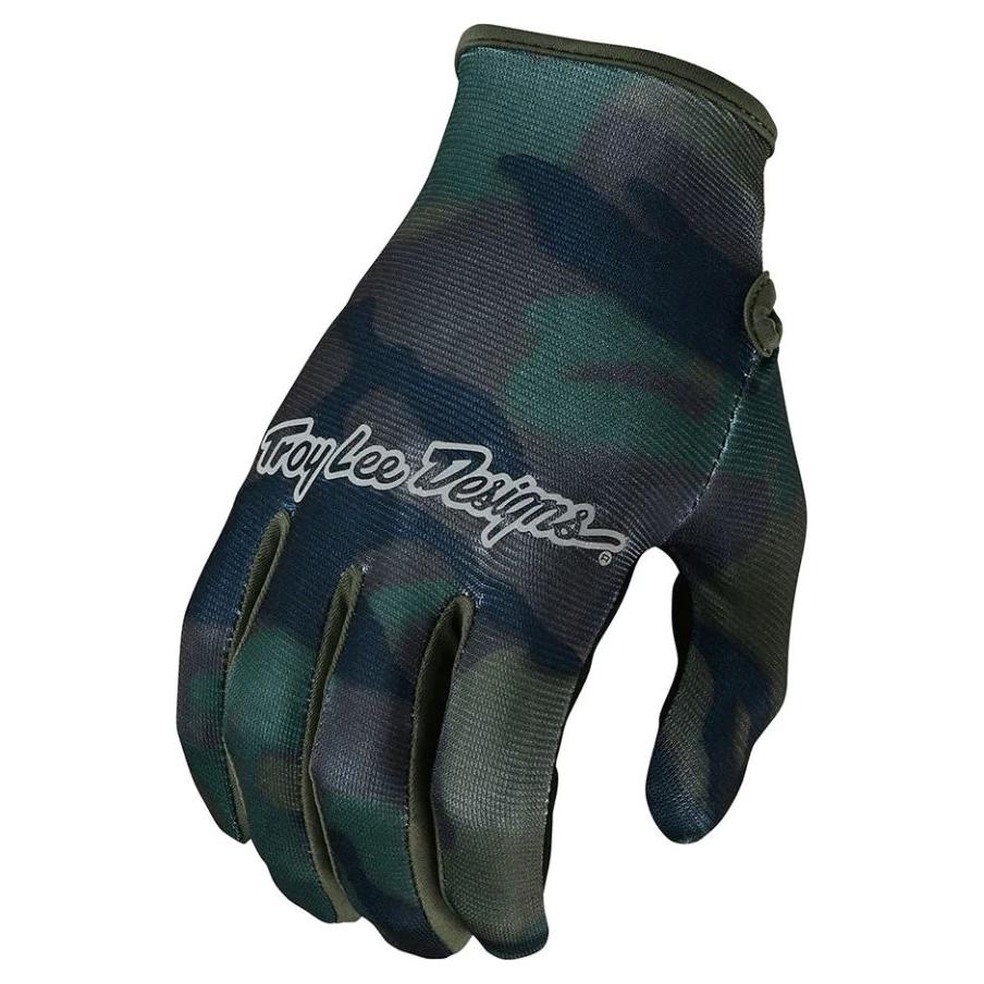 Troy Lee Designs Flowline Textile Gloves Brushed Camo Army