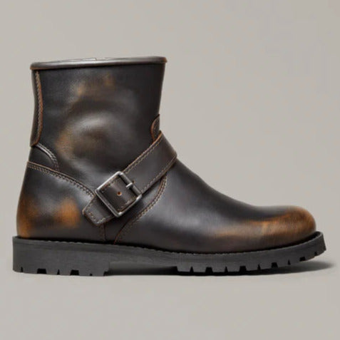 Belstaff Trialmaster Short Leather Boots Brown