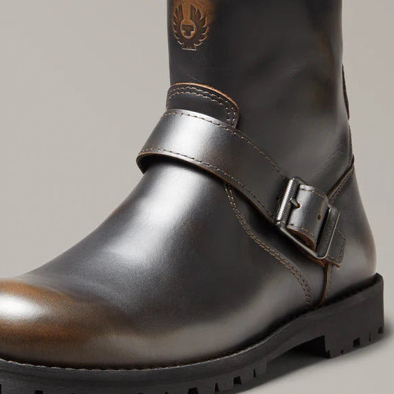 Belstaff Trialmaster Short Leather Boots Brown