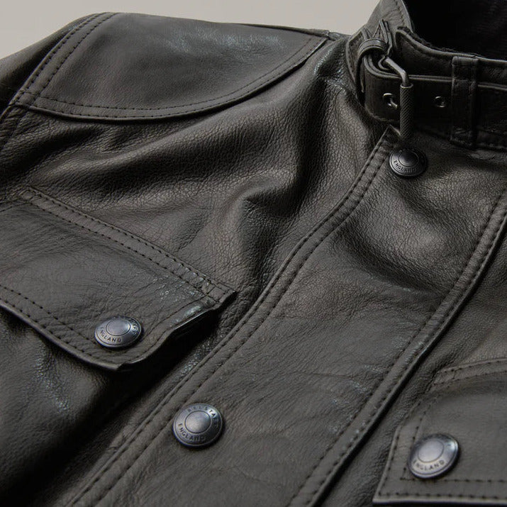 Belstaff Trialmaster Leather Jacket Antique Black